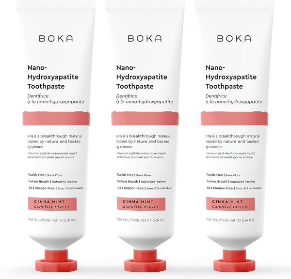 Boka Nano Hydroxyapatite Toothpaste | Fluoride-Free Toothpaste for Sensitive Teeth – Ela Mint 4 oz