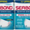 Sea Bond Secure Denture Adhesive Seals, Original Lowers, Zinc-Free, All-Day-Hold, Mess-Free, 30 Count (Pack of 1)