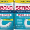 Sea Bond Secure Denture Adhesive Seals, Original Lowers, Zinc-Free, All-Day-Hold, Mess-Free, 30 Count (Pack of 1)