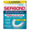Sea Bond Secure Denture Adhesive Seals, Original Lowers, Zinc-Free, All-Day-Hold, Mess-Free, 30 Count (Pack of 1)