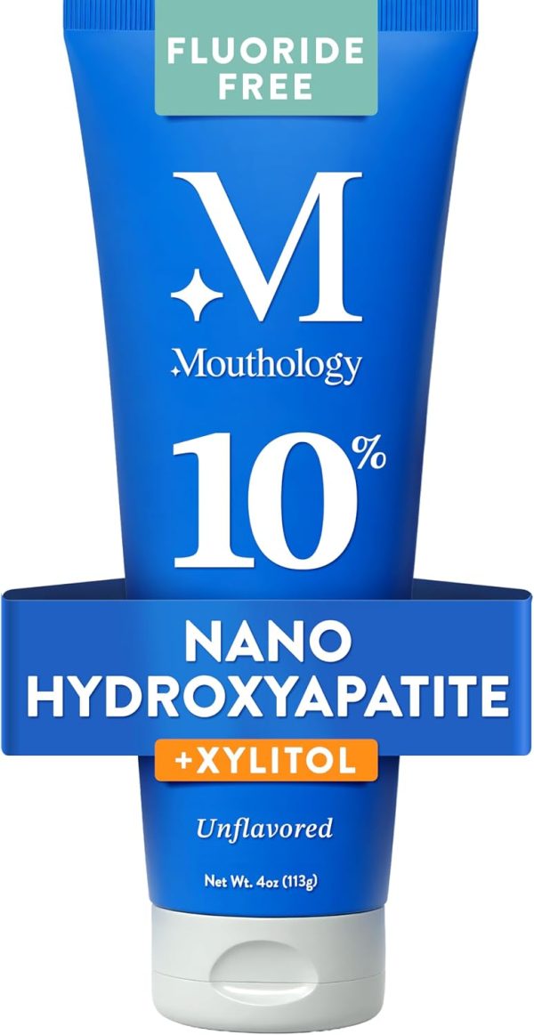 Mouthology Nano Hydroxyapatite Toothpaste – Fluoride Free, Whitening & Enamel Care, Mint 4 oz