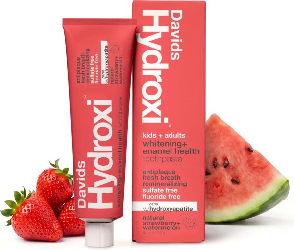 Davids Nano Hydroxyapatite Toothpaste – Sensitive + Whitening, Fluoride Free, Peppermint, 4 oz