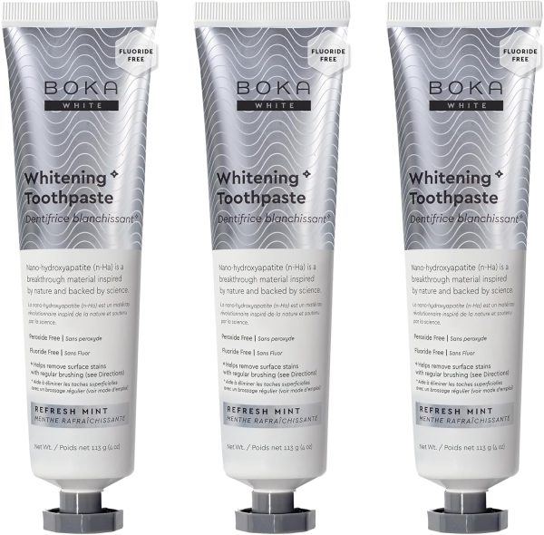 Boka Nano Hydroxyapatite Toothpaste | Fluoride-Free Toothpaste for Sensitive Teeth – Ela Mint 4 oz