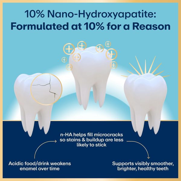 Lumineux 10% Nano Hydroxyapatite Whitening Toothpaste – Fluoride Free, Clinically Supported, Strong Enamel & Brighter Teeth, 3.75 oz