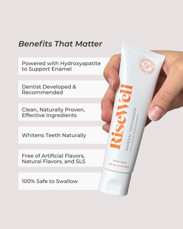 Mineral Hydroxyapatite Toothpaste for Daily Oral Care | Wild Mint with Xylitol & Clean Ingredients