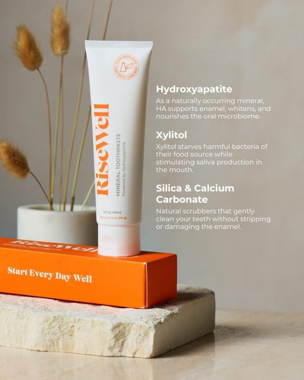 Mineral Hydroxyapatite Toothpaste for Daily Oral Care | Wild Mint with Xylitol & Clean Ingredients