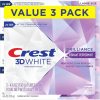 Crest 3D White Advanced Teeth Whitening Toothpaste – Fluoride Formula for Enamel Protection & Cavity Prevention, 4 Pack