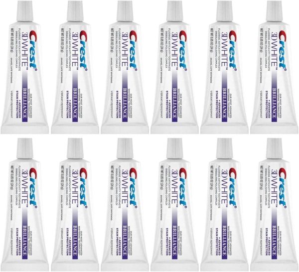 Crest 3D White Advanced Teeth Whitening Toothpaste – Fluoride Formula for Enamel Protection & Cavity Prevention, 4 Pack