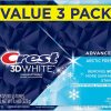 Crest 3D White Advanced Teeth Whitening Toothpaste – Fluoride Formula for Enamel Protection & Cavity Prevention, 4 Pack
