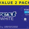Crest 3D White Advanced Teeth Whitening Toothpaste – Fluoride Formula for Enamel Protection & Cavity Prevention, 4 Pack