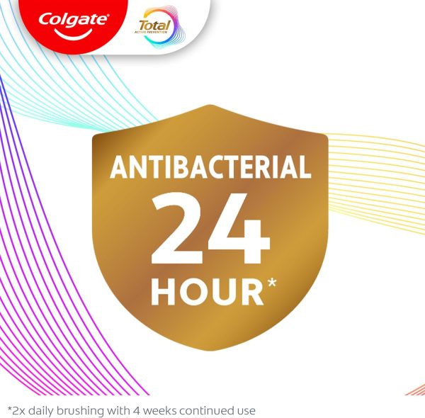 Colgate Total Whitening Toothpaste Gel with Fluoride – Mint Flavor, Enamel Strengthening & Fresh Breath, 4 Pack