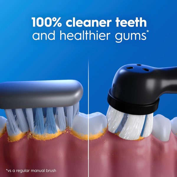 Oral-B iO Series 3 Rechargeable Electric Toothbrush – Black, 3 Modes, 2 Brush Heads & Travel Case