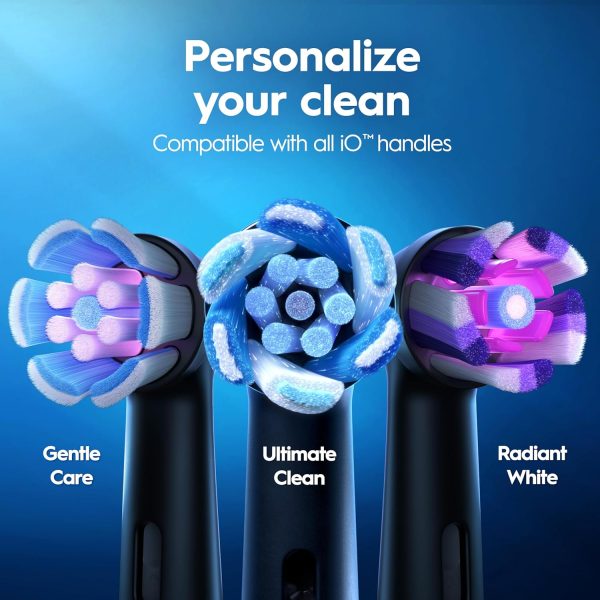 Oral-B iO Series 3 Rechargeable Electric Toothbrush – Black, 3 Modes, 2 Brush Heads & Travel Case