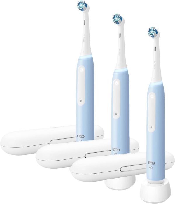 Oral-B iO Series 3 Rechargeable Electric Toothbrush – Black, 3 Modes, 2 Brush Heads & Travel Case