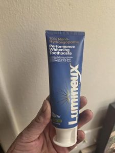 Lumineux 10% Nano Hydroxyapatite Whitening Toothpaste – Fluoride Free, Clinically Supported, Strong Enamel & Brighter Teeth, 3.75 oz photo review