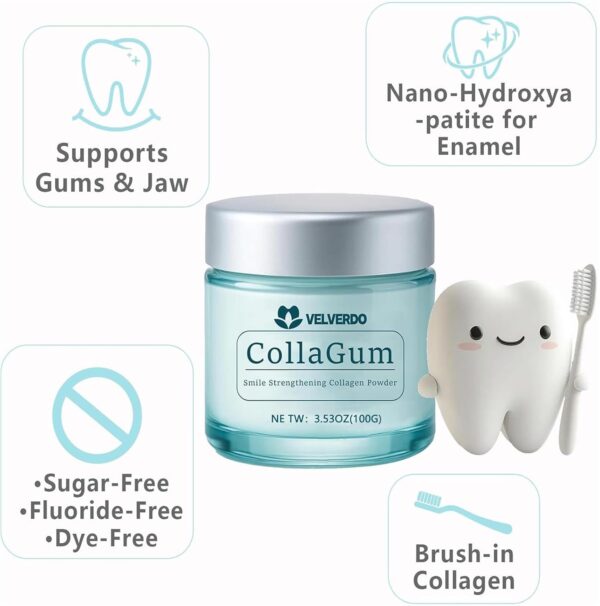 Velverdo Hydroxyapatite Collagen Tooth Powder | Enamel & Gum Care