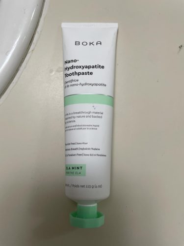 Boka Nano Hydroxyapatite Toothpaste | Fluoride-Free Toothpaste for Sensitive Teeth – Ela Mint 4 oz photo review