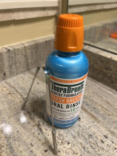 TheraBreath Fresh Breath Mouthwash, Icy Mint Flavor, Alcohol-Free, 16 Fl Oz (Pack of 2) photo review