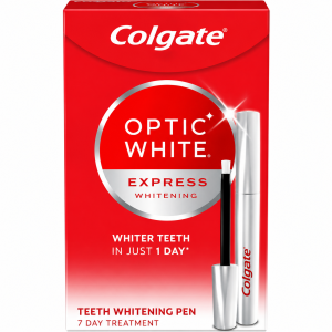 Colgate Optic White Express Teeth Whitening Pen – 7 Day Treatment, Enamel Safe, 0.08 oz