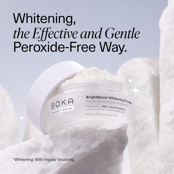 Boka Teeth Whitening Powder – Nano Hydroxyapatite, Toothpaste Alternative for Sensitive Teeth, 1 Pack
