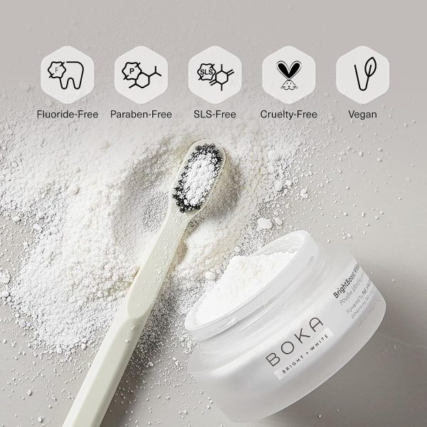 Boka Teeth Whitening Powder – Nano Hydroxyapatite, Toothpaste Alternative for Sensitive Teeth, 1 Pack