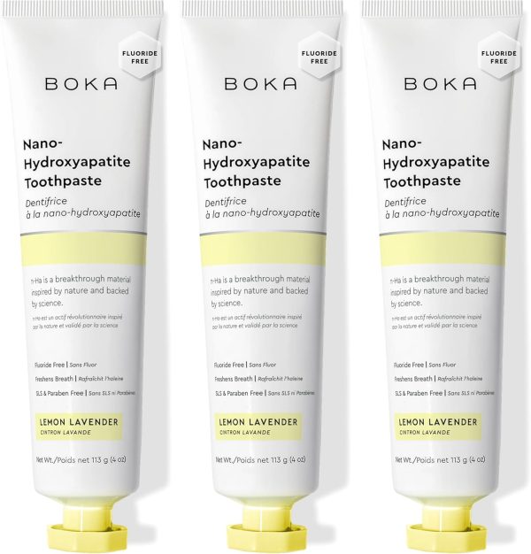 Boka Nano Hydroxyapatite Toothpaste | Fluoride-Free Toothpaste for Sensitive Teeth – Ela Mint 4 oz