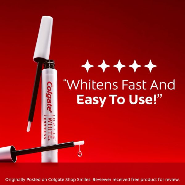 Colgate Optic White Express Teeth Whitening Pen – 7 Day Treatment, Enamel Safe, 0.08 oz