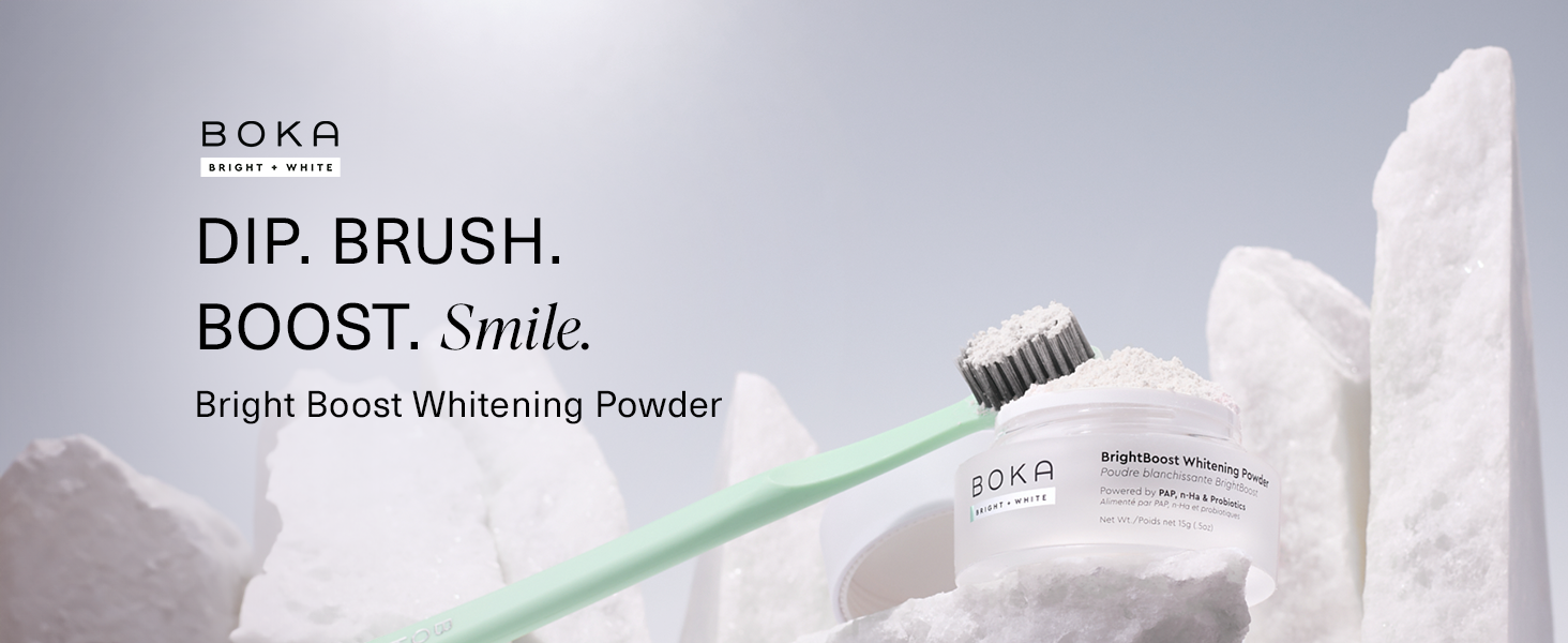 Boka bright boost whitening powder